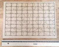 Betonplatten 3,4 x 2,3 cm mit Rissen (1 Bogen = 81 Stück)