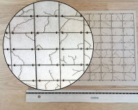 Betonplatten 3,4 x 2,3 cm mit Rissen (1 Bogen = 81...