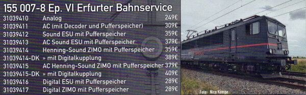 BR 155 007-8   Ep.6  " Erfurter Bahnservice", analog
