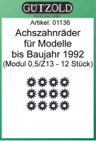 Achszahnräder für Modelle bis 1992