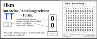 Kilometersteine / Abteilungszeichen(TT); 10 Stück