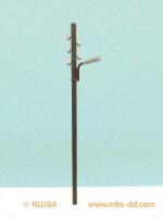 E-Mast mit 5 Isolatoren; Lampe trapezf